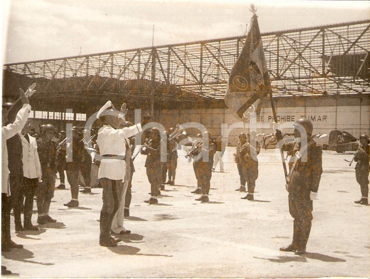 1939 MADRID Arrivo di Galeazzo CIANO aeroporto militare