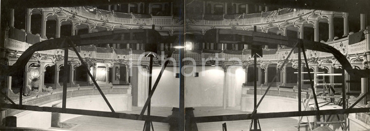 1936 MILANO Lavori di restauro alla sala Teatro MANZONI *Fotografia doppia