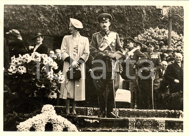 1938 ROMA Re Boris di BULGARIA con moglie Giovanna di SAVOIA *Fotografia