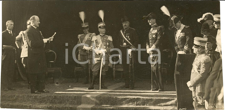 1928 AREZZO Il re inaugura monumento Francesco PETRARCA