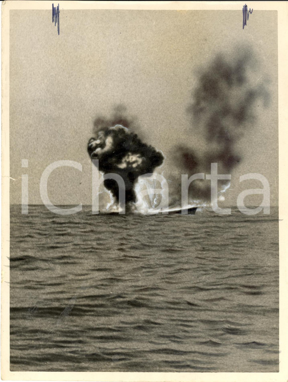 1942 GUERRA NAVALE TEDESCA WW2 Affondamento petroliera *Fotografia