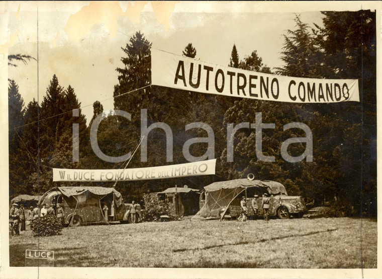 1939 TORINO Grandi manovre dell'AUTOTRENO COMANDO *Fotografia DANNEGGIATA