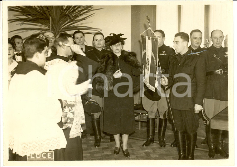 1939 ROMA Inaugurazione nuova sede DOPOLAVORO con gagliardetto *Fotografia