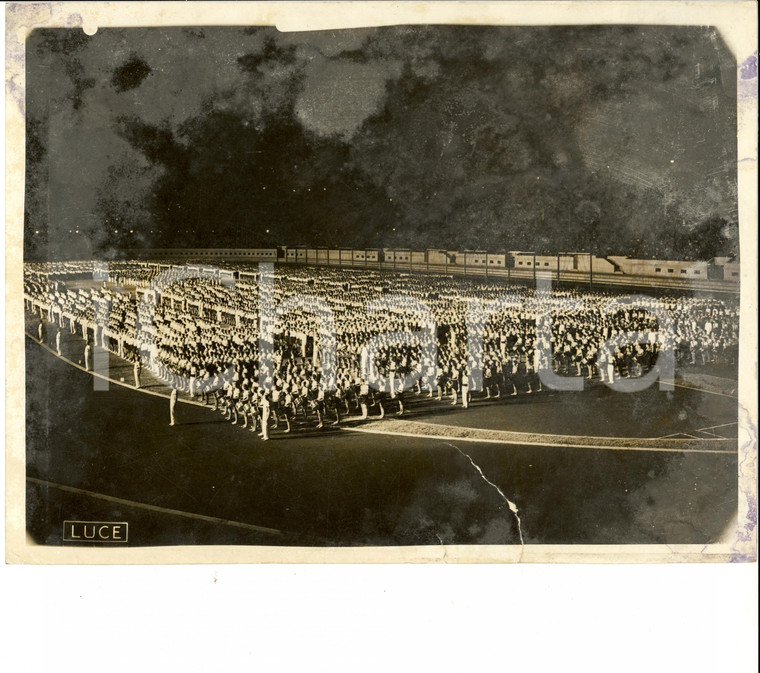 1932 ROMA STADIO PNF Saggio ginnico ONB BALILLA con tamburini *Foto DANNEGGIATA