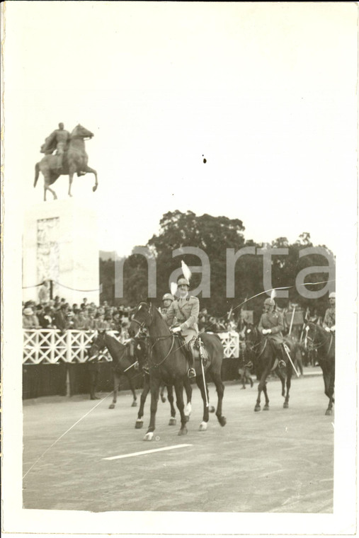 1936 NAPOLI Principe UMBERTO II passa in rivista truppe in via CARACCIOLO *Foto