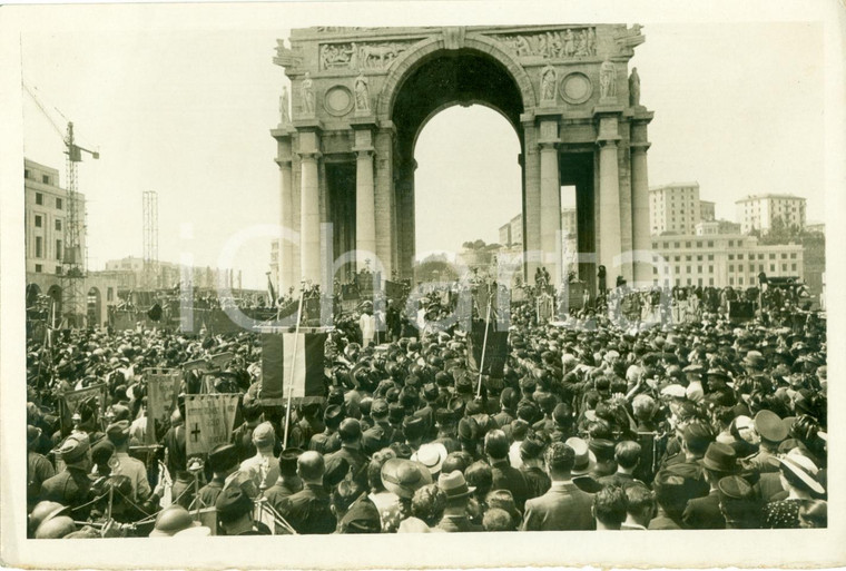 1938 GENOVA L'adunata nazionale dei BERSAGLIERI *Fotografia