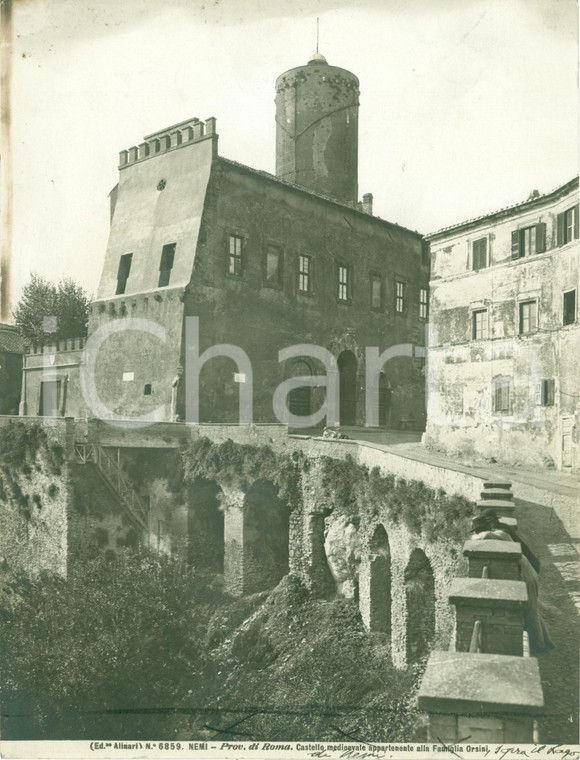 1935 ca NEMI (RM) Il castello medievale degli ORSINI Vera foto ALINARI animata
