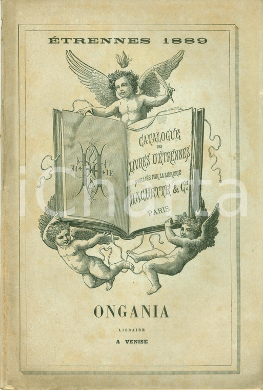 1889 ROMA Catalogue livres d'étrennes HACHETTE Librairie ONGANIA *ILLUSTRATO
