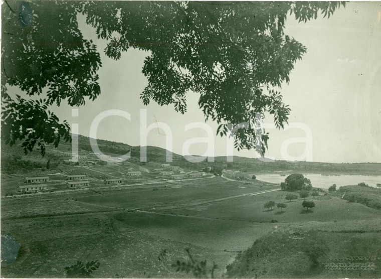 1937 ENNA Nuovo villaggio di bonifica sul lago PERGUSA *Fotografia