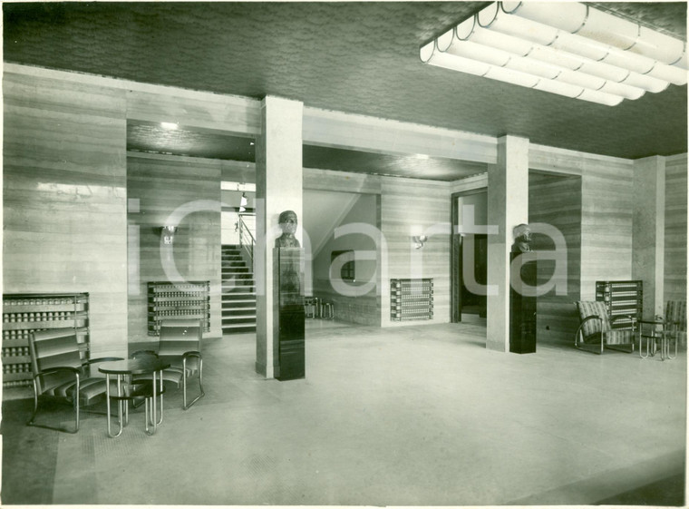 1934 GENOVA Salone d'ingresso della CASA DELLO STUDENTE *Fotografia