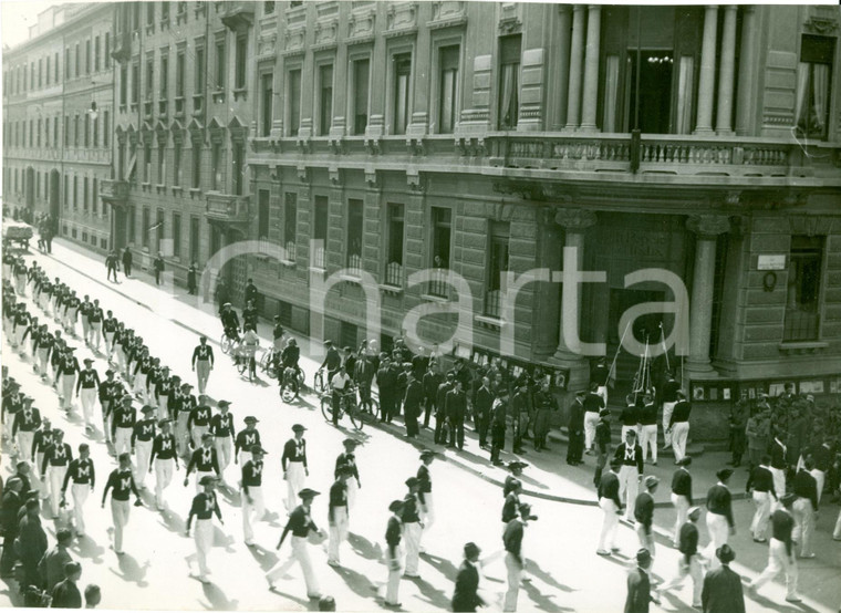 1934 MILANO Sfilata Littori in via Arnaldo MUSSOLINI *Fotografia