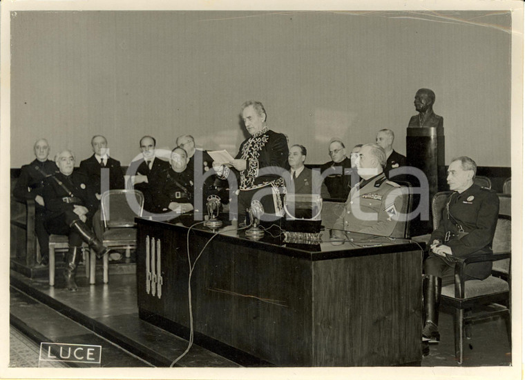 1939 ROMA Arturo FARINELLI commemora Angiolo Silvio NOVARO microfoni EIAR *Foto