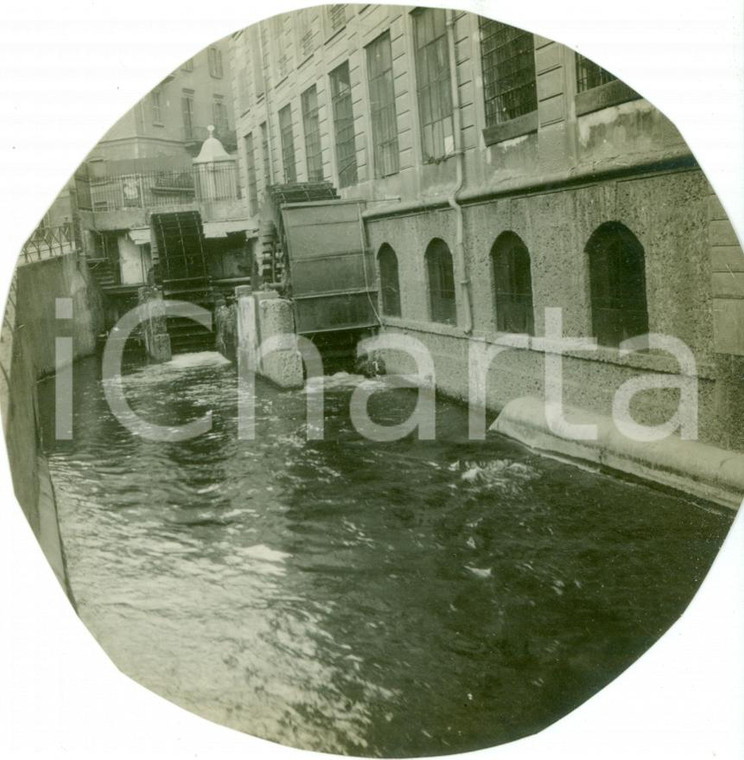 1920 ca MILANO Mulino ad acqua naviglio VIA SANTA CROCE *Fotografia RIFILATA