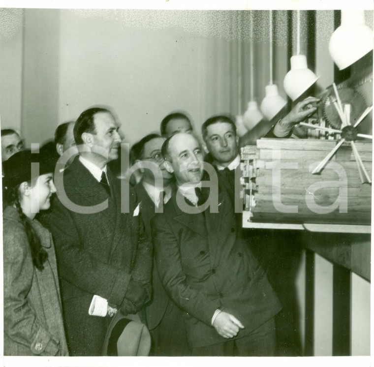 1939 MILANO MOSTRA LEONARDESCA Dino ALFIERI visita lavori LEONARDO *Fotografia