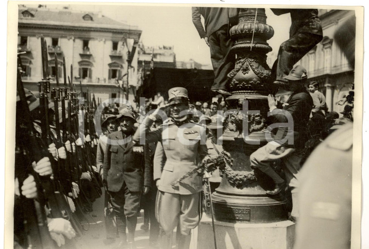 1932 ROMA Principe UMBERTO II passa in rivista ALPINI in adunata *Fotografia