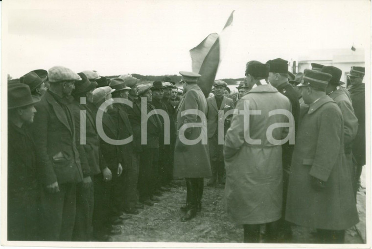 1934 BEDA LITTORIA (LIBIA) Italo BALBO visita coloni della CIRENAICA *Fotografia