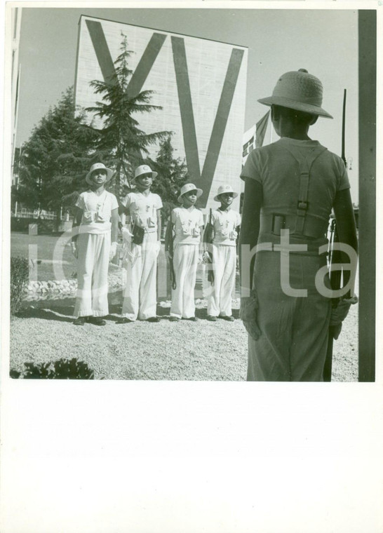 1937 ROMA Cambio della guardia al XV CAMPO DUX *Fotografia