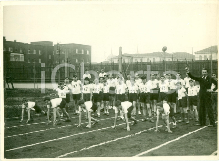 1932 MILANO CAMPO GIURIATI Atletica partenza gara 80 metri Campionato BALILLA