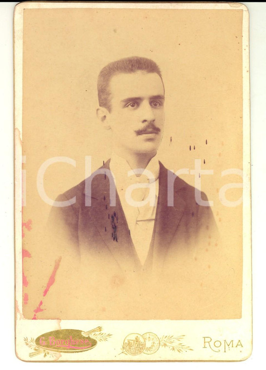1893 ROMA RItratto del giovane Cesare *Fotografia G. BORGHESE 11x17