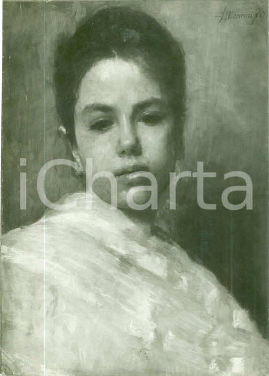 1935 ROMA Galleria d'Arte Moderna Antonio MANCINI Donna *Foto coeva del quadro