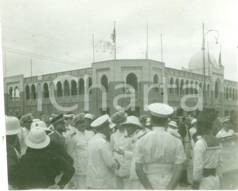 1935 AFRICA ORIENTALE ITALIANA Le autorità al porto *Fotografia cm 