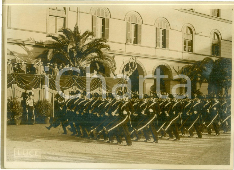 1938 ROMA Principe UMBERTO II passa in rassegna Legione Allievi Regi Carabinieri