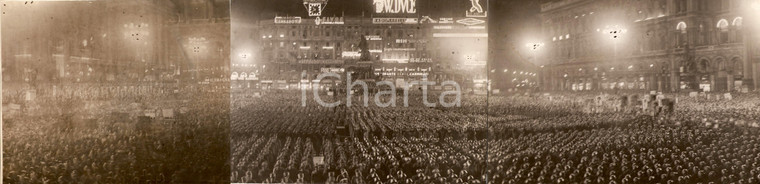 1936 MILANO Formidabile folla in Piazza DUOMO attende discorso DUCE *Foto TRIPLA