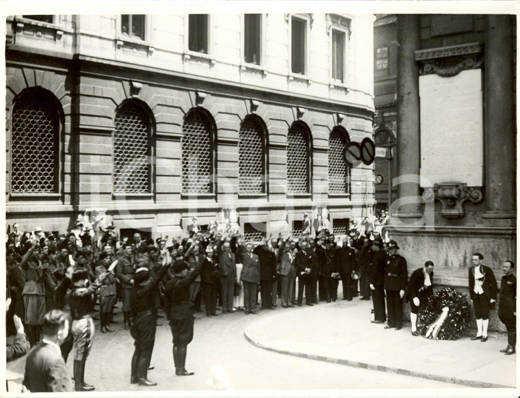 1937 MILANO PALAZZO MARINO Cerimonia alla lapide di Armando DIAZ per XXIV MAGGIO