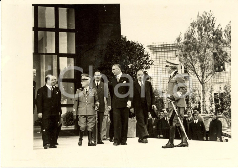 1938 ROMA Re VITTORIO EMANUELE III visita i lavori dell'ESPOSIZIONE UNIVERSALE