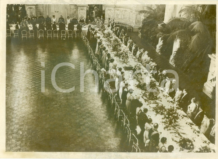 1937 BUDAPEST Pranzo in onore dei Sovrani d'ITALIA in visita *Fotografia
