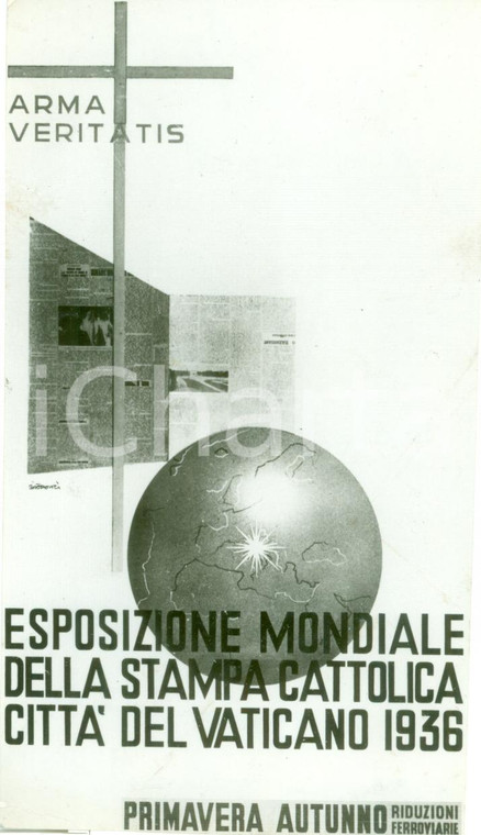1936 ROMA VATICANO Esposizione Mondiale Stampa Cattolica Giò PONTI *Fotografia