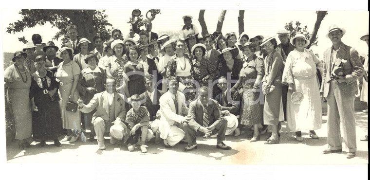 1936 NAPOLI POSILLIPO Italoamericani della DANTE ALIGHIERI in gita *Foto 15 x 7