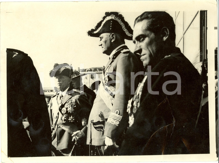 1935 GENOVA Vittorio Emanuele III inaugura CAMIONALE *Fotografia