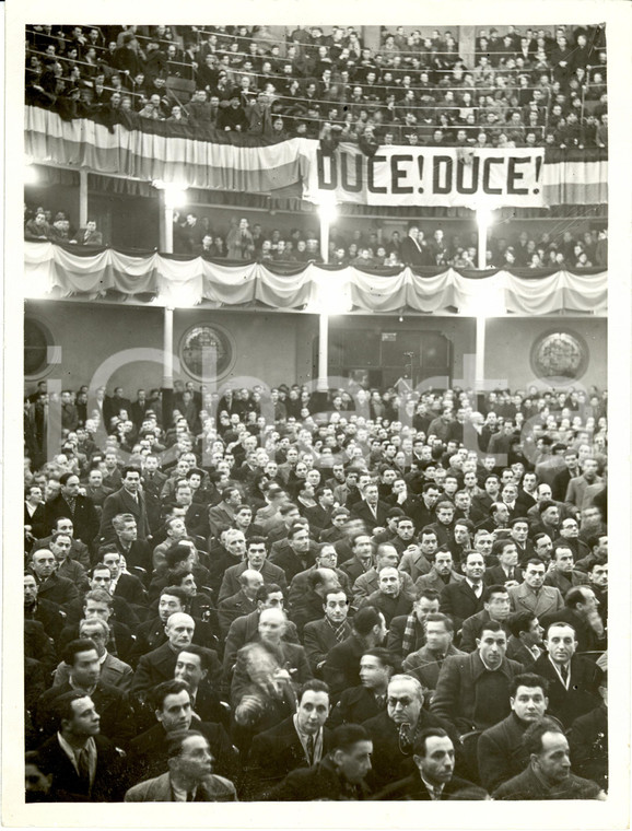 1938 MILANO Teatro DAL VERME Adunata operai dell'Industria *Fotografia