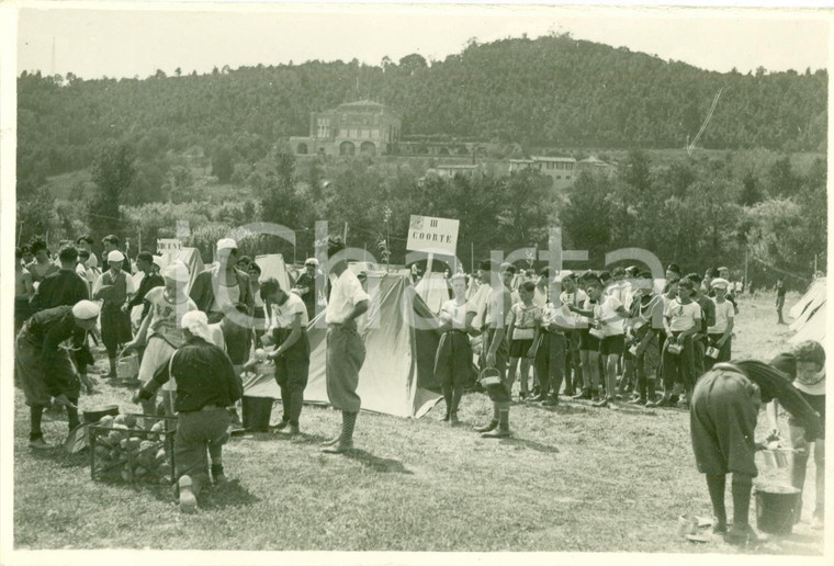 1930 ROMA MONTE MARIO III Coorte Campeggio Avanguardisti O.N.B. *Fotografia