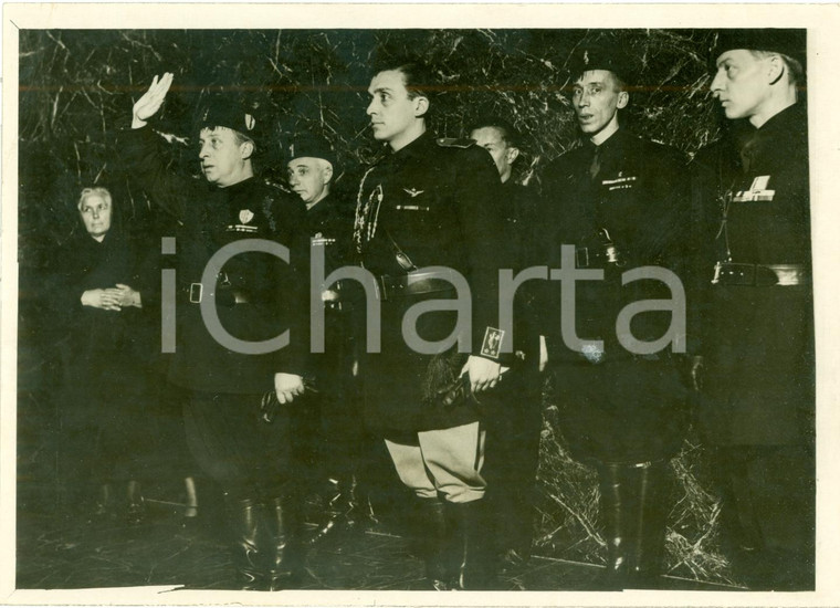 1934 GENOVA Adelchi SERENA omaggio ai Caduti alla CASA DEL FASCIO *Fotografia