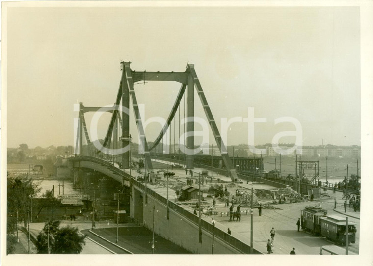 1937 WIEN (AU) Costruzione nuovo Ponte dell'Impero REICHSBRUCK *Fotografia