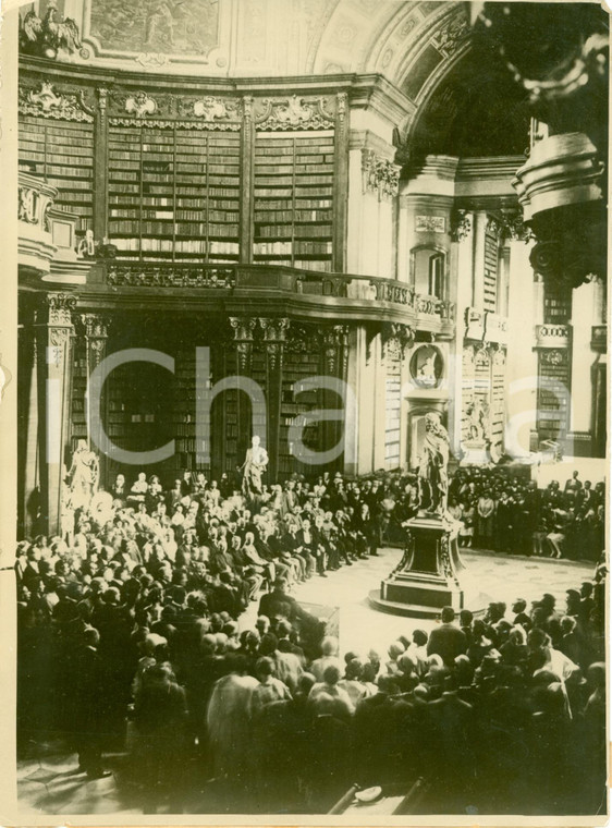 1929 WIEN (AU) Wilhelm MIKLAS apre Congresso ESPERANTO Biblioteca Nazionale FOTO