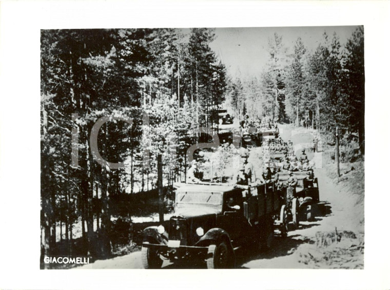 1941 CARELIA WW2 Avanzata degli automezzi finlandesi *FOTOGRAFIA