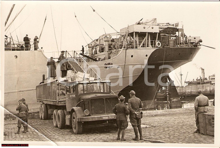 1943 WWII Tunisia arrivo convoglio italiano Afrikakorps