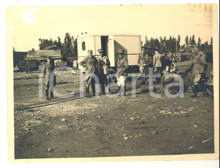 1939 GRANDI MANOVRE Ufficiali eseguono prove su automezzi *Foto DANNEGGIATA