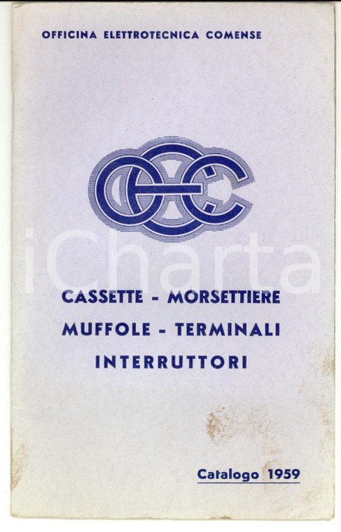 1959 COMO Officina Elettrotecnica Comense *Listino muffole e morsettiere