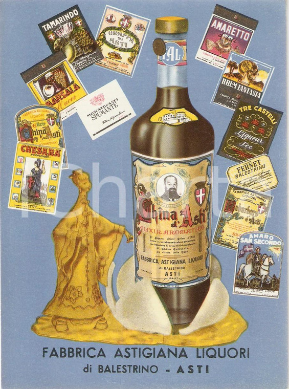 1975 ca ASTI Frazione BALESTRINO Fabbrica Astigiana Liquori Cartolina ILLUSTRATA