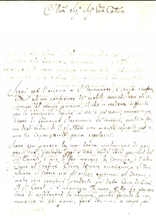1805 PERUGIA Antonio BRIZI prepara inventario per nobile famiglia *AUTOGRAFO