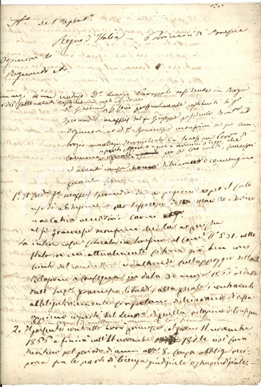 1874 ORZINUOVI (BS) Atti locali del notaio Luigi PARAZZOLI *Manoscritto 18 pp.