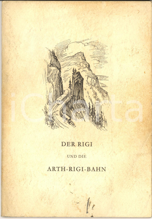 1950 ARTH-RIGI Società ferroviaria opuscolo ILLUSTRATO