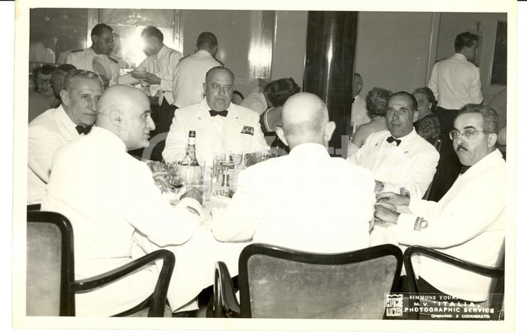 1944 HOME LINES M.V. ITALIA Comandante Ugo CHINCA con il suo equipaggio