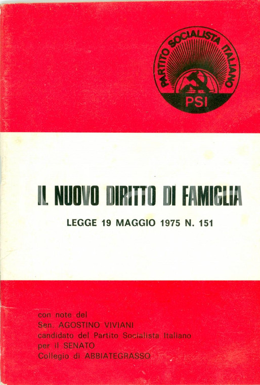 1975 PSI Agostino VIVIANI su nuovo diritto di famiglia