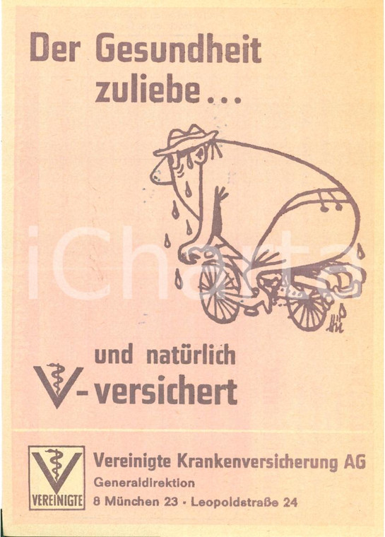 1950 ca MUNCHEN (DE) Assicurazioni VEREINIGTE KRANKENVERSICHERUNG AG Illustrato