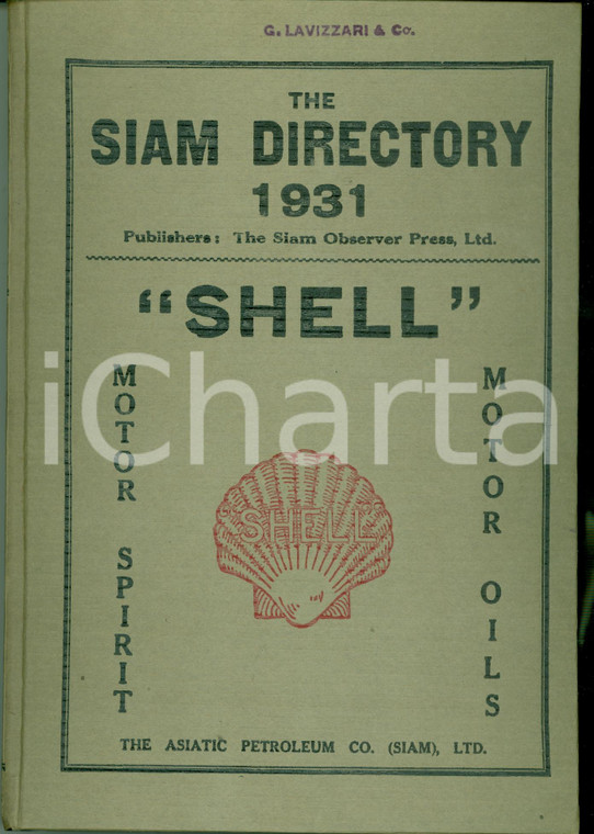 1931 SHELL MOTOR OILS The SIAM Directory Guida generale 426 pagine